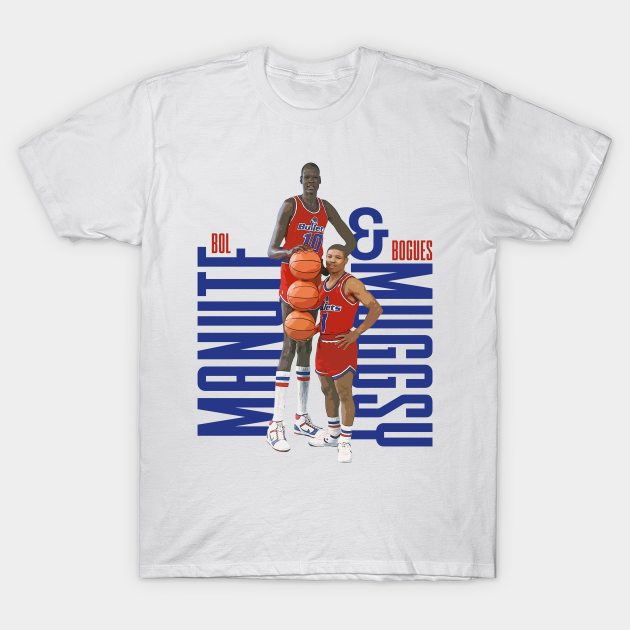 Manute & Muggsy Manute Bol Muggsy Bogues Washington TShirt TeePublic